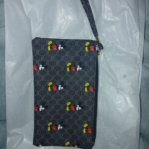 Disney Mickey Mouse Patterned Wristlet